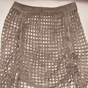 TAN CROCHET SKIRT